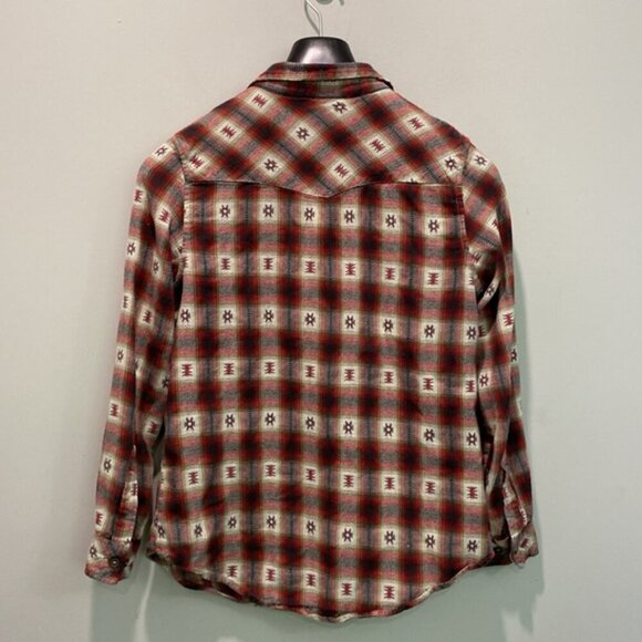 Angie Red Southwestern Plaid Soft Shirt Size medium - Picture 10 of 11